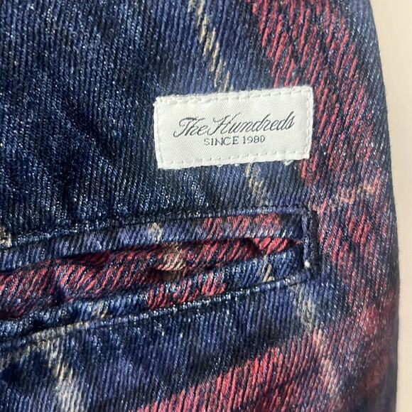 THE HUNDREDS PLAID MEN DEMIN PANTS SIZE 32 - Picture 3 of 11